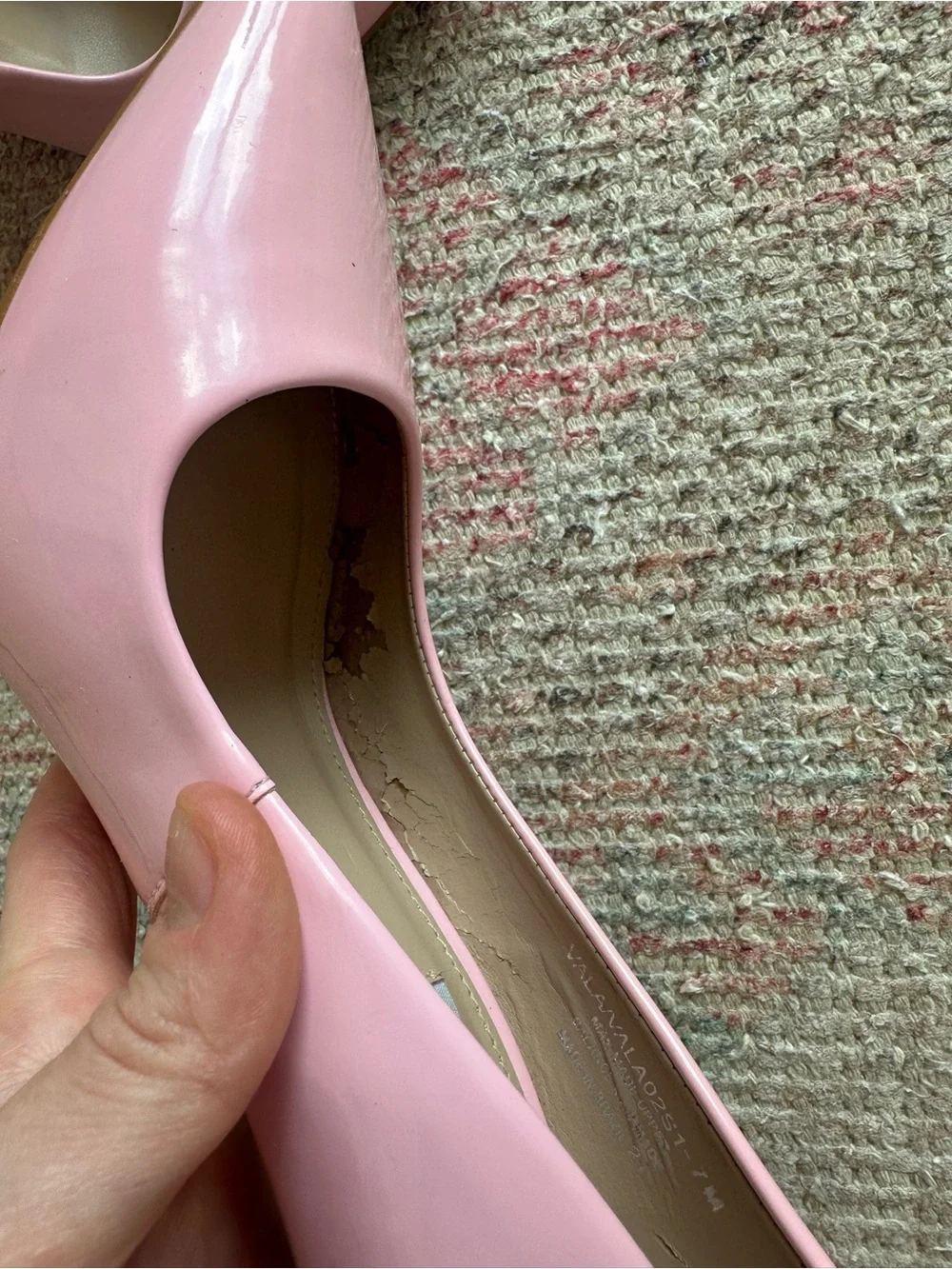 Steve Madden Barbie Light Pink Patent Leather Pointed Toe Pumps size 7
